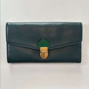 Marc by Marc Jacobs Chic Dark Green Leather Wallet